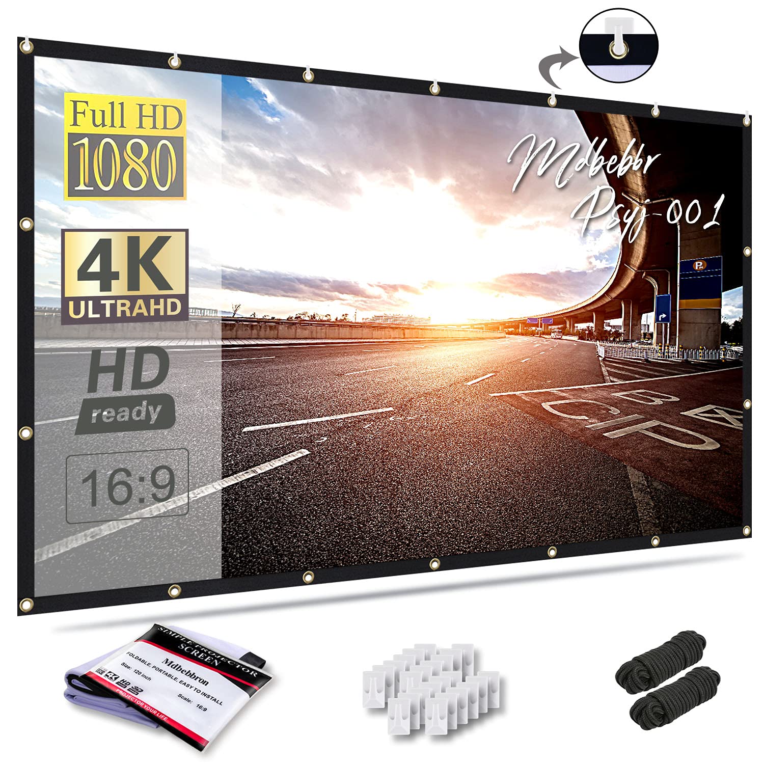 Mdbebbron Mdbebbron Projector Screen 120 inch