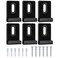 BAGTeck 6Pcs Metal Mirror Clips Wide Channel Mirror Hanger Clip Kit Large Heavy Retainer Clips for Mirrors with Screw Mirror Clips for Wall Mounting Frameless Mirror Billboard Displays (Black)