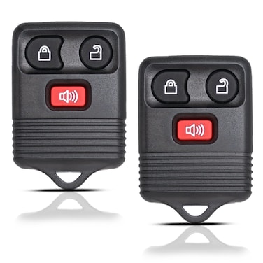 2 Key Fob Remote Replacement Fits for 1998-2016 F150 F250 F350 Ranger Escape Explorer Focus E150 Expedition, Mazda, Mercury, Lincoln MKZ MKX CWTWB1U345 CWTWB1U33 Keyless Entry Remote Control 3 Button