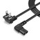 CableCreation 10 Feet 18 AWG Angled 2-Slot Non-Polarized Angle Power Cord for Samsung TV LG TCL Replacement (IEC320 C7 to Nema 1-15P), 3M