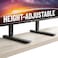 ECHOGEAR Universal Large TV Stand - Height Adjustable Base for TVs up to 77" - Wobble-Free Replacement Stand Works w/Any TV Including Vizio, TCL, Samsung &amp; More - Flat Design Compatible w/Soundbars