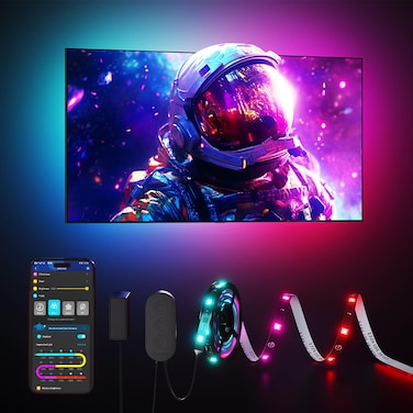 Govee TV LED Backlight Strip, RGBIC Smart LED Backlight for 40-50inch TVs, Music Sync, Wi-Fi Bluetooth &amp; App Control, Works with Alexa &amp; Google Assistant, 77 Scene Modes, Adapter