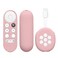 kwmobile Remote Cover Set Compatible with Google Chromecast 2020 4K (not for New-Generation) - Remote and Device Case 2 Piece Set - Dusty Pink