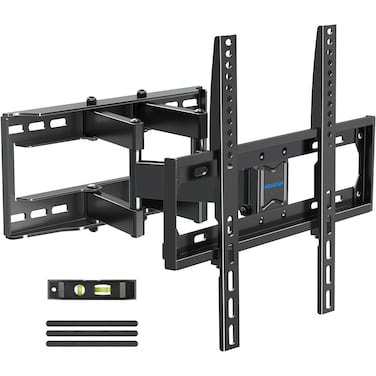 MOUNTUP UL Listed TV Wall Mount, Full Motion TV Wall Mount for Most 26-65 Inch Flat/Curved TV Fit 16" Wood Stud, Wall Mount TV Bracket with Dual Swivel Articulating Arm Max VESA 400x400mm up to 88 LBS