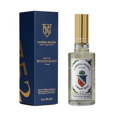 Caswell-Massey Woodgrain Sandalwood Gold Cap Cologne, Richly Sensual Santalum Album Men&rsquo;s Cologne with Cedary and Hints of Citrusy Musk, 3 Fl Oz