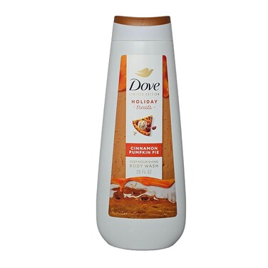 Dove Cinnamon Pumpkin Pie Liquid Body Wash for Deep Nourishment Holiday Treats Limited Edition, 20 oz