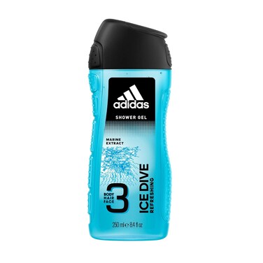 Adidas Ice Dive Marine Extract Refreshing Hair &amp; Body Shower Gel 250ml/8.4oz