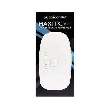 Cuccio Max Pro Mini USB LED Curing Lamp &ndash; Portable Nail Dryer for Gel Polish and Top Coats &ndash; 6 Long-Lasting LEDs &ndash; Foldable Design &ndash; White &ndash; 1 Pc