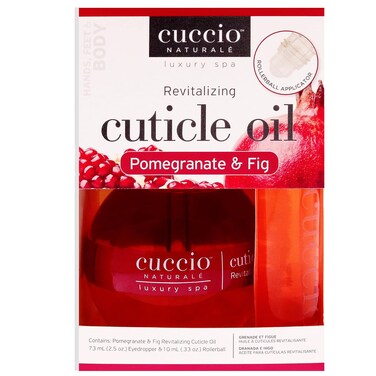 Cuccio Naturale Cuticle Revitalizing Oil Set - Provides Intense Hydration - Replenishes And Strengthens Nails - Promotes Healthy Skin - Easy To Use Rollerball Applicator - Pomegranate And Fig - 2 Pc