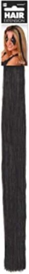 Amscan Long Synthetic Hair Extension, 15", Black