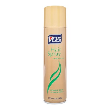 Alberto VO5 Crystal Clear Unscented Hair Spray - Volumizing Hair Spray for Styling - Frizz and Humidity Control - Clear Spray Formula - 8.5 oz