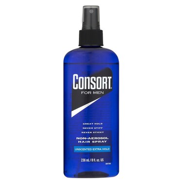 Consort for Men Unscented Extra Hold Non-aerosol Hair Spray 8 Oz( pack of 12)