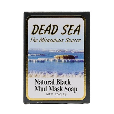 Malki Dead Sea Products Black Mud Mask Soap   Facial Care Product   Facial Skin Care with Pure Black Mud Soap   Natural Mineral Infusion for Skin Improvement