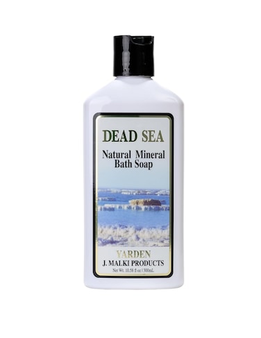 Malki Dead Sea Products Natural Mineral Liquid Bath Soap   Energizing Herbal Body Wash for Sensitive Skin, Moisturizes and Revitalizes with Dead Sea Minerals