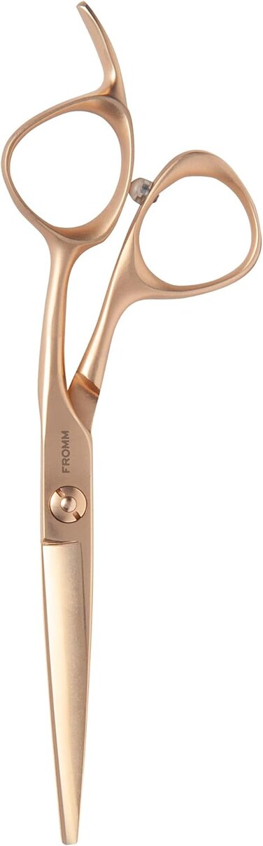 Defy 5.75" 1-Piece Precision Slide and Point Hair Cutting Shears with Razor Sharp Semi-Convex Blade for Expert Salon Stylists, Matte Gold Japanese Steel Scissors