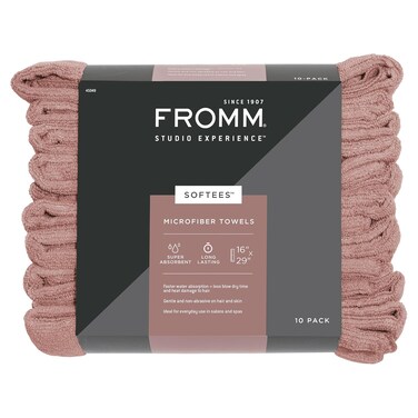 Softees Microfiber Towels for Hair Salon, Barber, Spa, Gym, Hair Wrap for Drying Curly, Long, Wavy Hair, Terracotta, 16 x 29 Inches, 10 Pack