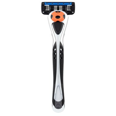 Personna Men's 5 Blade Razor with Bulk Pack of 12 Replacement Razor Cartridges and Shaving Razor Handle (Silver)