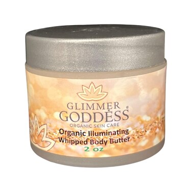 GLIMMER GODDESS Shimmer Body Butter Travel Size 2 oz - Gold Subtle Level 1 - Nourishing, Hydrating, Natural Glow - Vegan, Cruelty-Free, Paraben-Free, All-Natural Ingredients &ndash; Travel Ready