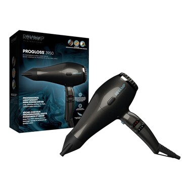 Revamp Progloss Featherlite Ultra X Hair Dryer &ndash; Ionic Hair Dryer with 2 Speeds &amp; 4 Heat Settings, Compact &amp; Ultra Lightweight &ndash; Includes 2 Smoothing/Styling Attachments &amp; Progloss Super Smooth Oils