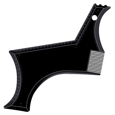 Beard Shaping Tool Trimmers for Men, Kucheed Beard Shaper with Inbuilt Comb Cool Care Black Transparent, Beard &amp; Mustache Trimmers Cut Buddy Beard Lineup Tool Styling Template Comb barber Accessories