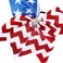 Nishine 4 pcs 8inch Girls American Flag Glitter Ribbon Cheer Hair Bows 4th of July Independence Day Ponytail Holder Hair Ties (Type A-4 pcs)