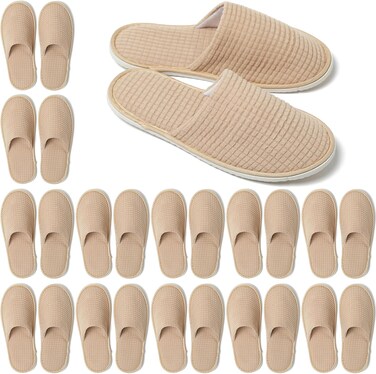 SPA Slippers, 6/12 Pairs Disposable Slippers for Guests, Soft Hotel Slippers Polar Fleece, Washable Reusable House Slippers Unisex, Bride Slippers for Wedding Party Bedroom Travel