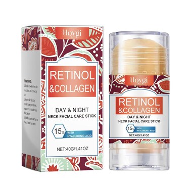 Retinol &amp; Collagen Neck Facial Care Stick, Anti Aging Neck and D&eacute;collet&eacute; Firming Cream - Tighten and Hydrate Skin Day &amp; Night Neck Tightening Cream Firm Repair Sagging Rejuvenates Skin