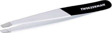 Tweezerman Stainless Steel Slant Tweezer - Eyebrow Tweezers for Women and Men (Midnight Strike)
