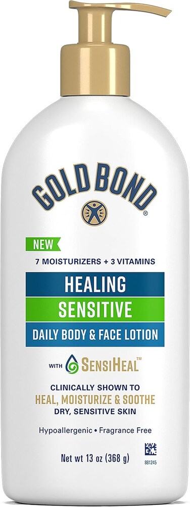 Gold Bond Healing Sensitive Daily Body &amp; Face Lotion for Dry, Sensitive Skin, 13 oz.