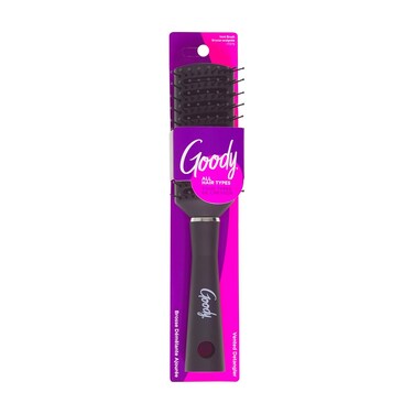 Goody Detangle It Vented Hair Brush - Black, Quick Drying Detangler Brush with Flexible Bristles, Use as Detangling Brush or Styling Brush, Hair Brush to Tackle Tangles &amp; Knots, All Hair Types