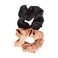 Goody Ouchless Forever Satin Scrunchies - 2 Ct, Brown &amp; Black, 3X Stronger Damage-Free Hold Hair Scrunchies, 16 Strand Inner Core, Hair Accessories for Women &amp; Men, For Medium-Thick Hair