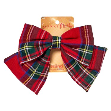 Scunci by Conair Tartan Bow Barrette - hair bows - holiday - gifts for teen girls - hair accessories for women - stocking stuffers - hair barrettes- red bow