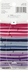 Scunci by Conair Effortless Beauty Large No-damage Pastel Elastics, Hair Ties for Women and Men, Elastic Hair Ties with Medium Hold, Colors May Vary, 30 Pack