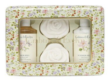 Crabtree &amp; Evelyn 4 Piece Gift Set Tin (4-piece Set, Summer Hill)