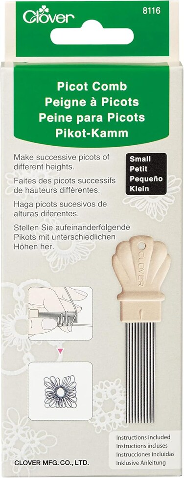 Clover Picot Comb, Taupe