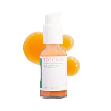 TZOL&rsquo;SKIN - Caribbean Dream Serum - CC Serum - Vitamin C &amp; Hyaluronic Acid - Citrus Stem Cells - Hydrating - For Dark Spots - Evens Skin Tone - No Paraben, Silicones &amp; Sulfates - Vegan - Cruelty Free