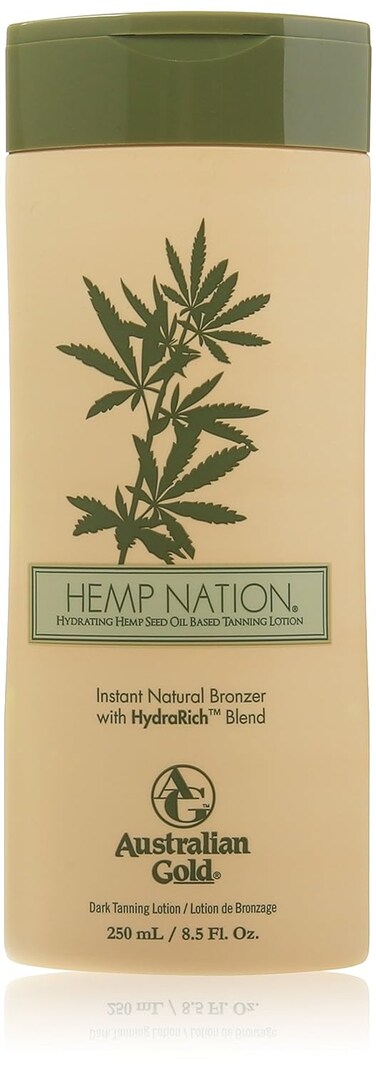 Australian Gold Hemp Nation Natural Bronzer tanning bed lotion 8.5 Oz