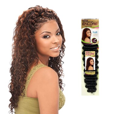 MULTI PACK DEALS! Janet Collection Human Hair Blend Braids Encore La Vie New Deep Bulk 18" (1-PACK, 1)