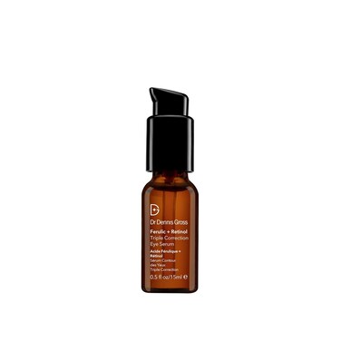 Dr Dennis Gross Ferulic + Retinol Triple Correction Eye Serum: for Wrinkles, Loss of Elasticity, and Rough Texture, 0.5 fl oz