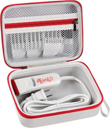 Case Compatible with Wahl Professional Peanut Hair and Beard Clipper Trimmer #8655 8685 8663 8331 08655-3901. Hair Clipper Organizer Holder for Attachment Comb,Oil,Blade Guard (Box Only)-White