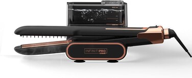 INFINITIPRO by CONAIR Steam Therapy Flat Iron, 1 1/2-inch Hair Straightener