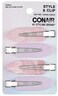 Conair Styling Hair Clips, No Bend No Crease Hair Clips, Styling Duck Bill Clips, Pink &amp; Purple, 8 Count - Pack of 2