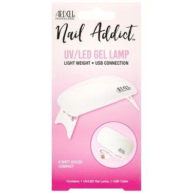 Ardell UV/LED Gel Lamp, Travel Size UV/LED Lamp, 6-Watt Curing Lamp for Gel Strips and Polish, Durable Compact LED Lamp with Timer Settings, 1-Pack