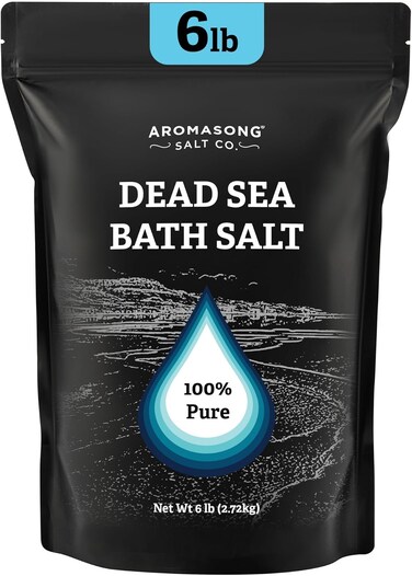 Aromasong Dead Sea Salt Bath Soak 6 Lb. Bulk Pack &ndash; 100% Natural Dead Sea Salts for Soaking, and Detoxification.