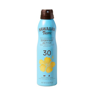 Hawaiian Tropic Everyday Active Clear Spray Sunscreen SPF 30, 6oz   Hawaiian Tropic Sunscreen SPF 30, Sunblock, Oxybenzone Free Sunscreen, Spray On Sunscreen, Body Sunscreen Spray, 6oz