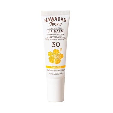 Hawaiian Tropic Pineapple Lip Balm SPF 30, 0.3oz - Beach Essentials, Lip Sunscreen with SPF 30, 0.3oz