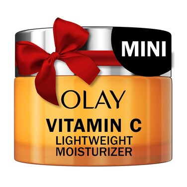Olay Vitamin C Face Moisturizer, Brightening Cream for Women, Trial Size, Evens Tone, Dark Spot &amp; Hyperpigmentation Reduction, Glowing Skin Care - Niaciniamide, Lactic Acid, 0.5 Oz