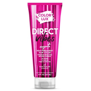 Direct Vibes Semi-Permanent Hair Color, Magenta, Vibrant &amp; Long-Lasting Shade, Ammonia-Free, Vegan, Sulfate-Free, Paraben-Free, 8 fl oz