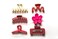6Pcs Hair Claw Clips for Women Flower Hair Claw Clip Strong Fixation Claw Medium Fashion Square Hairclips Cute Styling Clips Hair Accessories Gift for Girls Thick Hair (Pink)