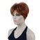 Lydell 6" Short Straight Layered Shaggy Full Synthetic Wig Classic Cap (130 Copper Red)